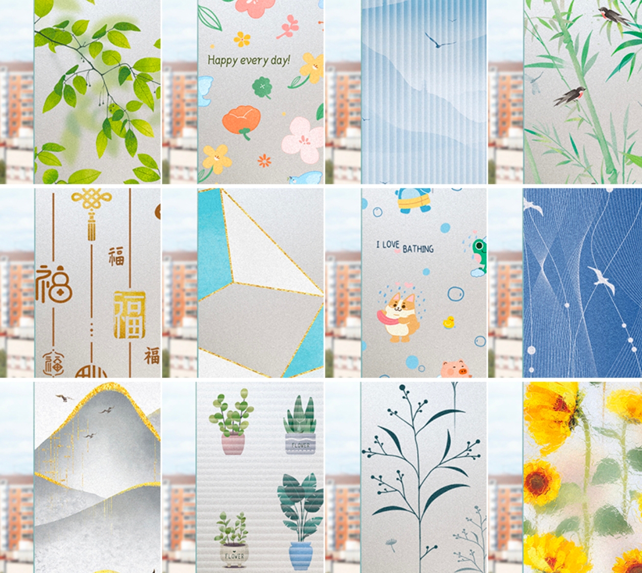 PVC window glass sticker