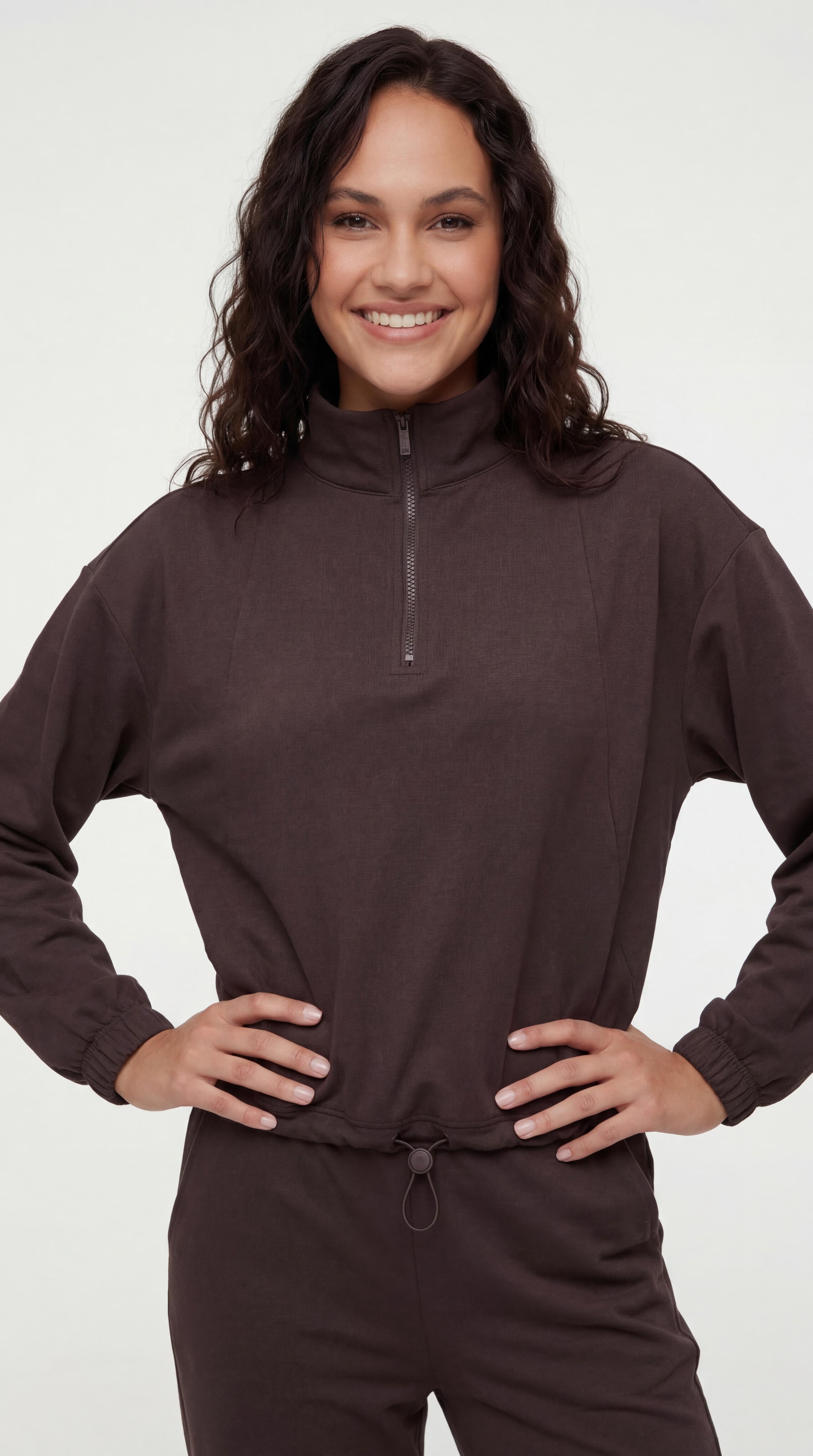 Oversized Half-Zip Pullover, Legging Set