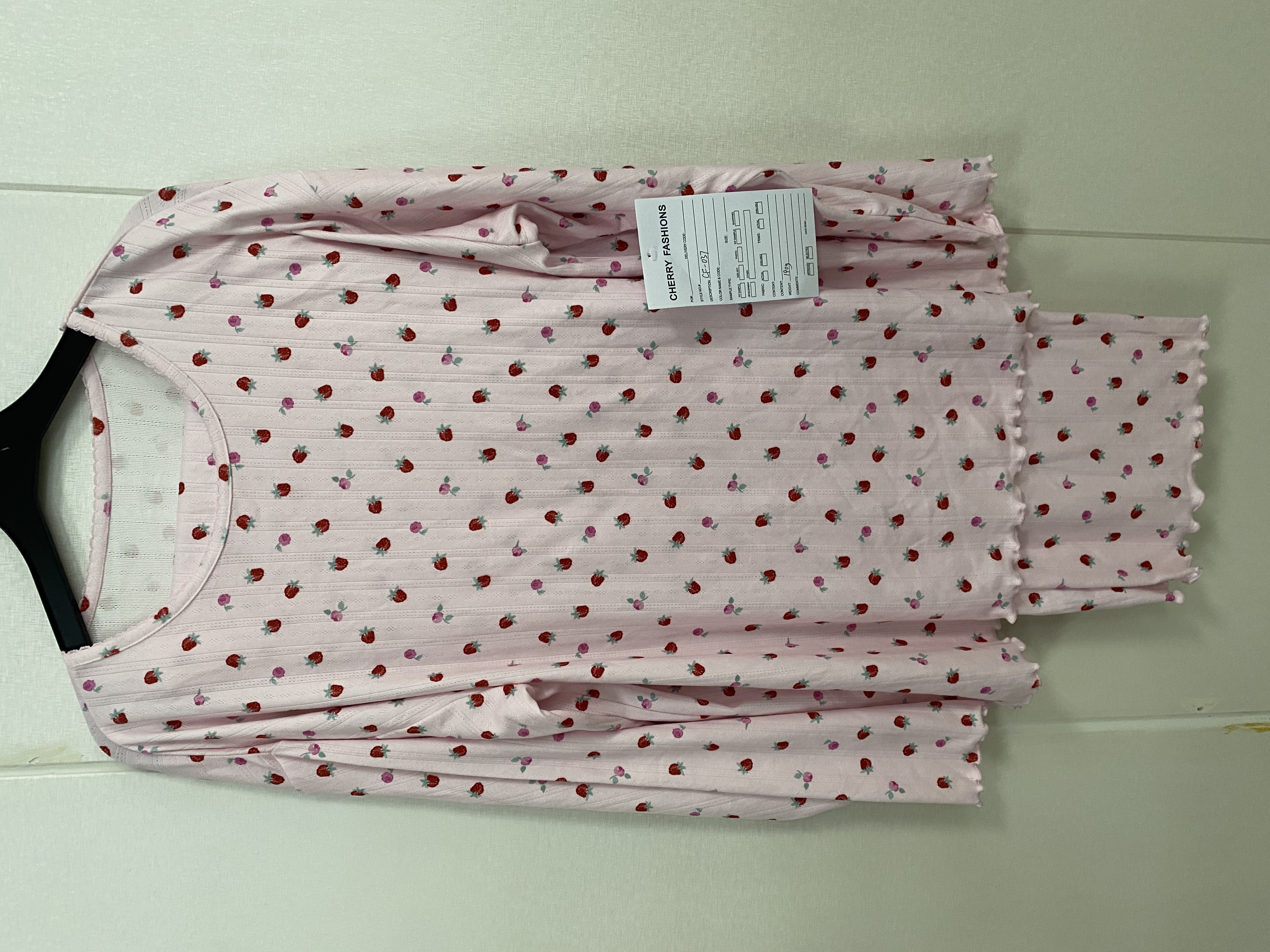 Ladies pointelle pajamas
