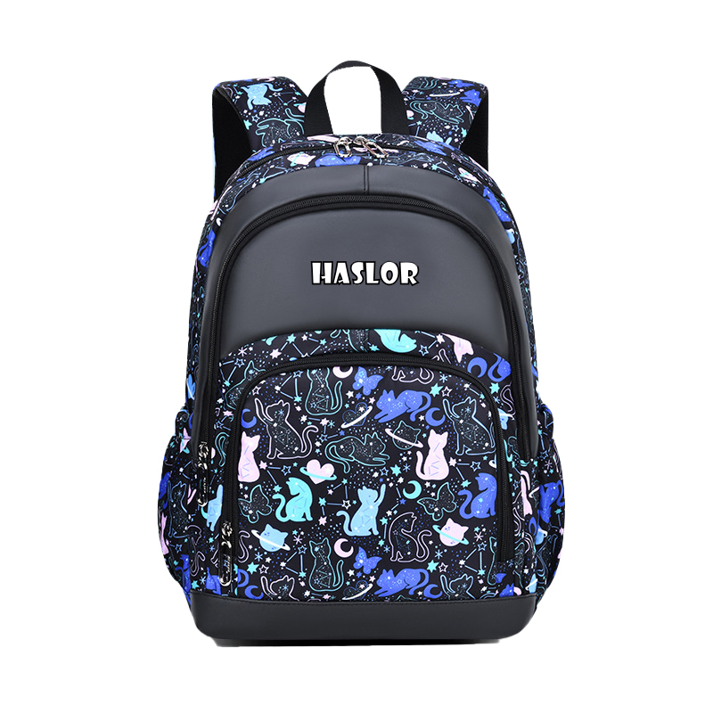 Haslor student schoolbag with multi-functional pockets customizable.