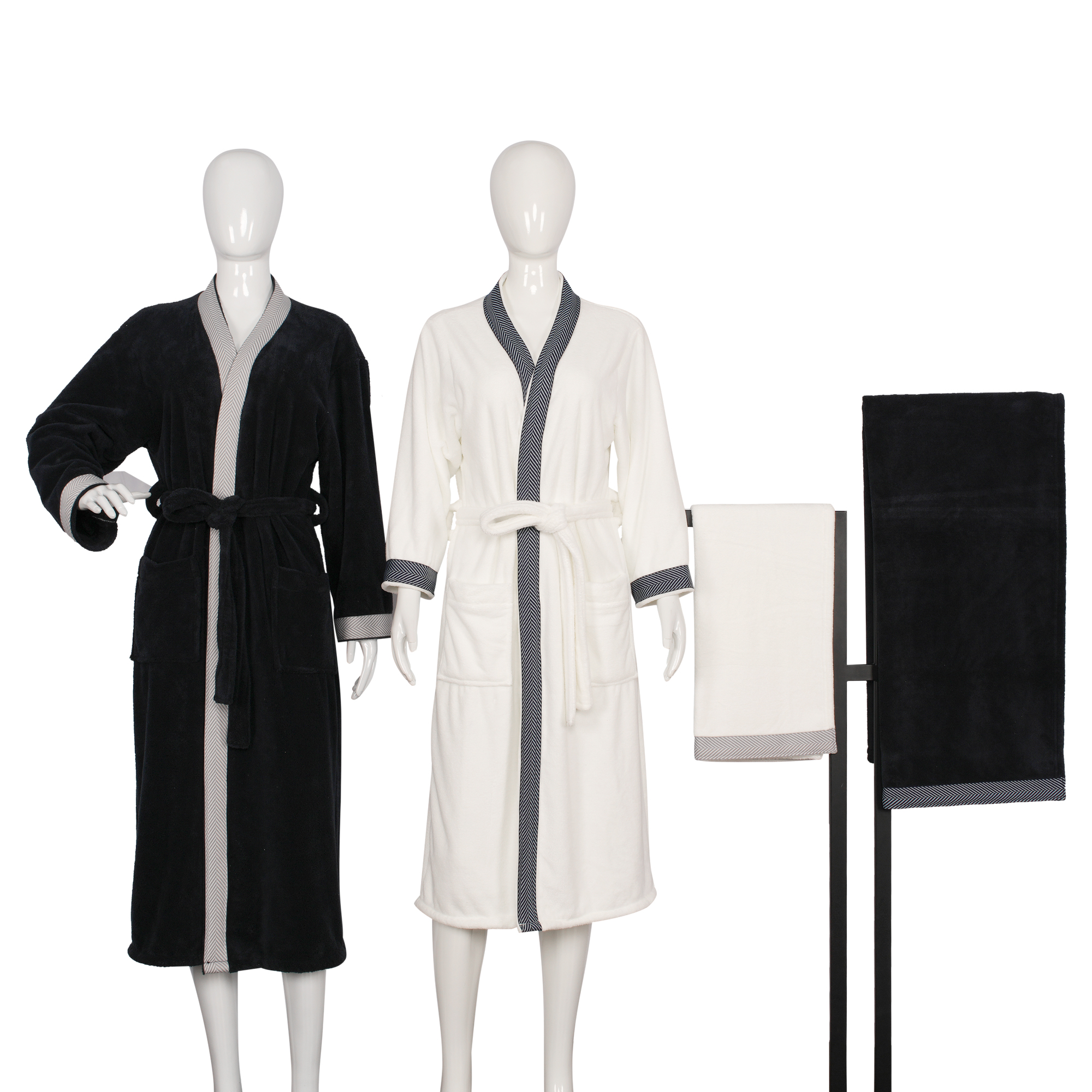 Coral fleece Tape Bathrobe