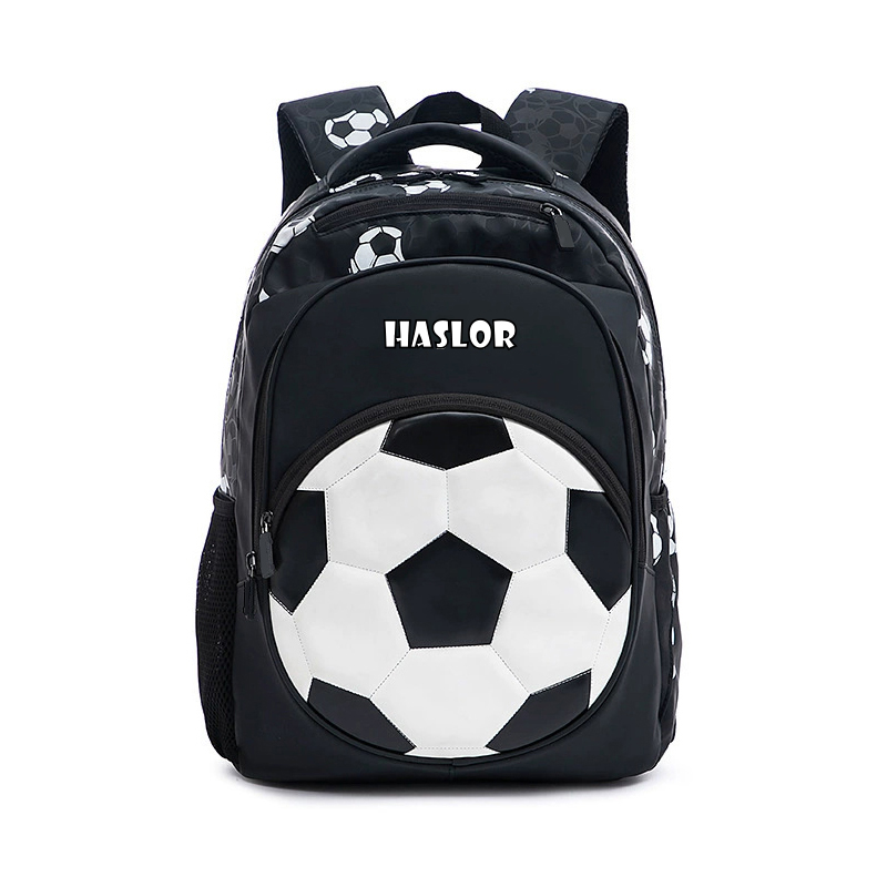 Haslor student schoolbag with football design customizable