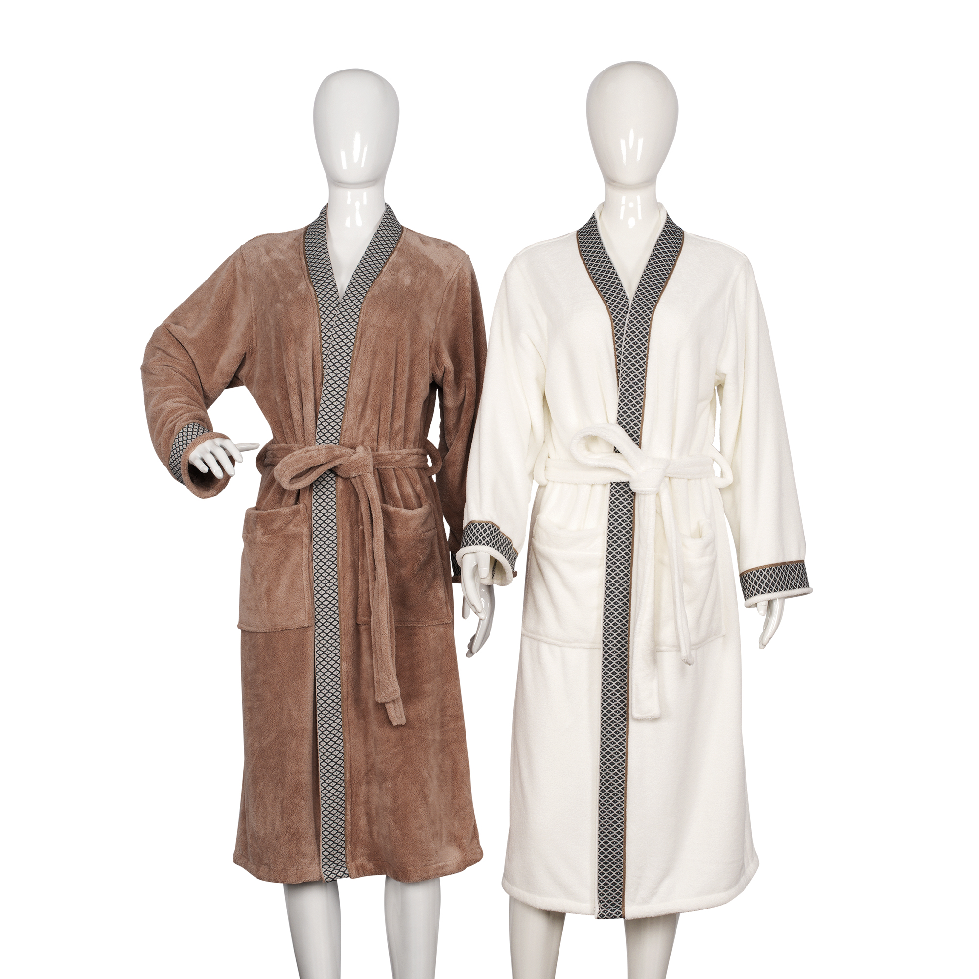 Coral fleece Tape Bathrobe