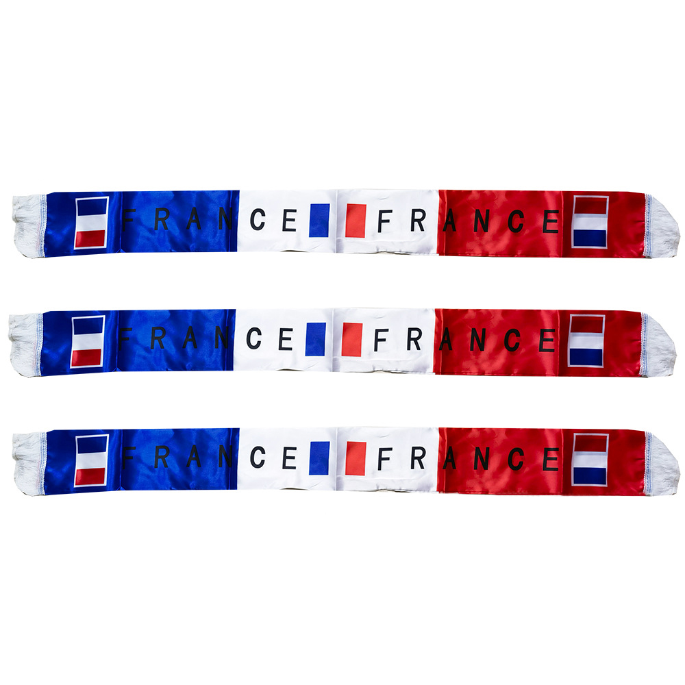 Soccer Scarf Soccer Fans Souvenir High Definition Universal Polyester Double Side Logo Print Scarf