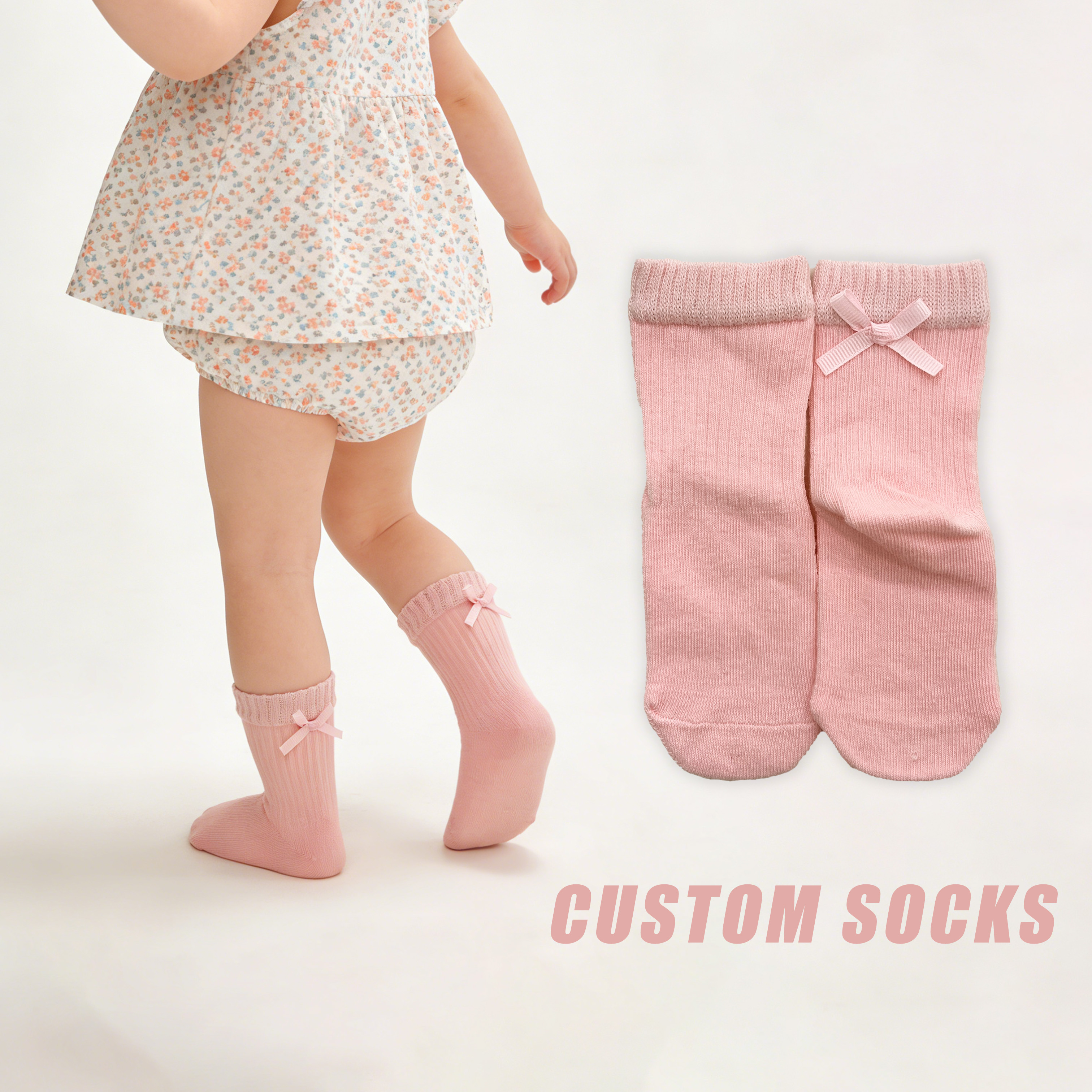 Bow socks for kids