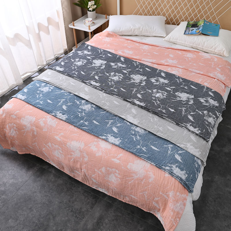Cotton Ink Orchid Blanket