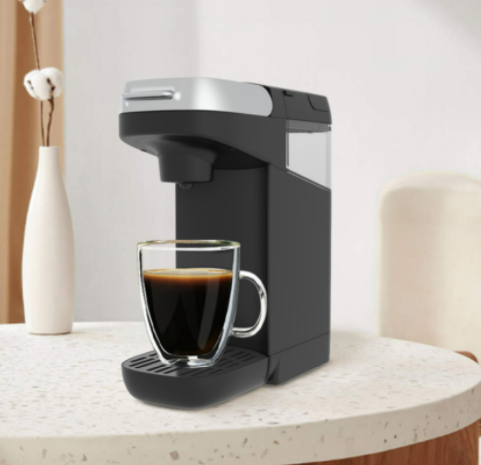 K-Cup coffee maker, water refill/descaling, iced coffee, ABS plastic, drip-proof