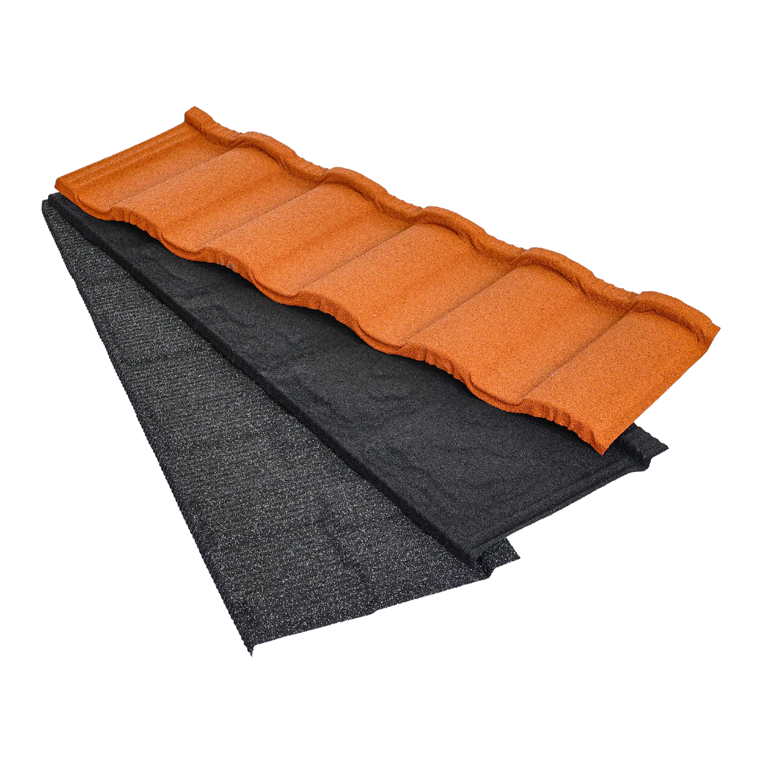 Bond stone coated metal roof tiles