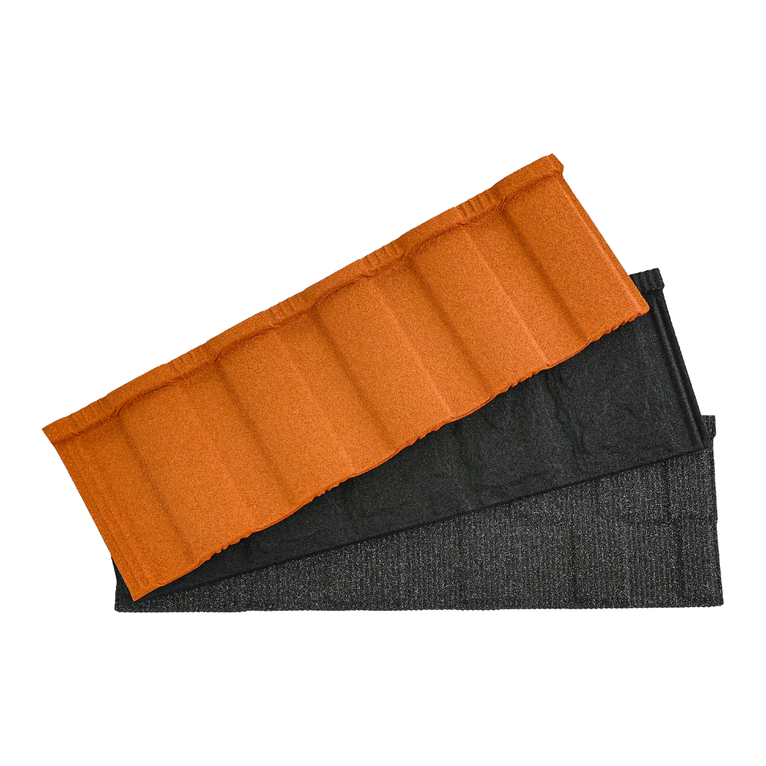 Bond stone coated metal roof tiles