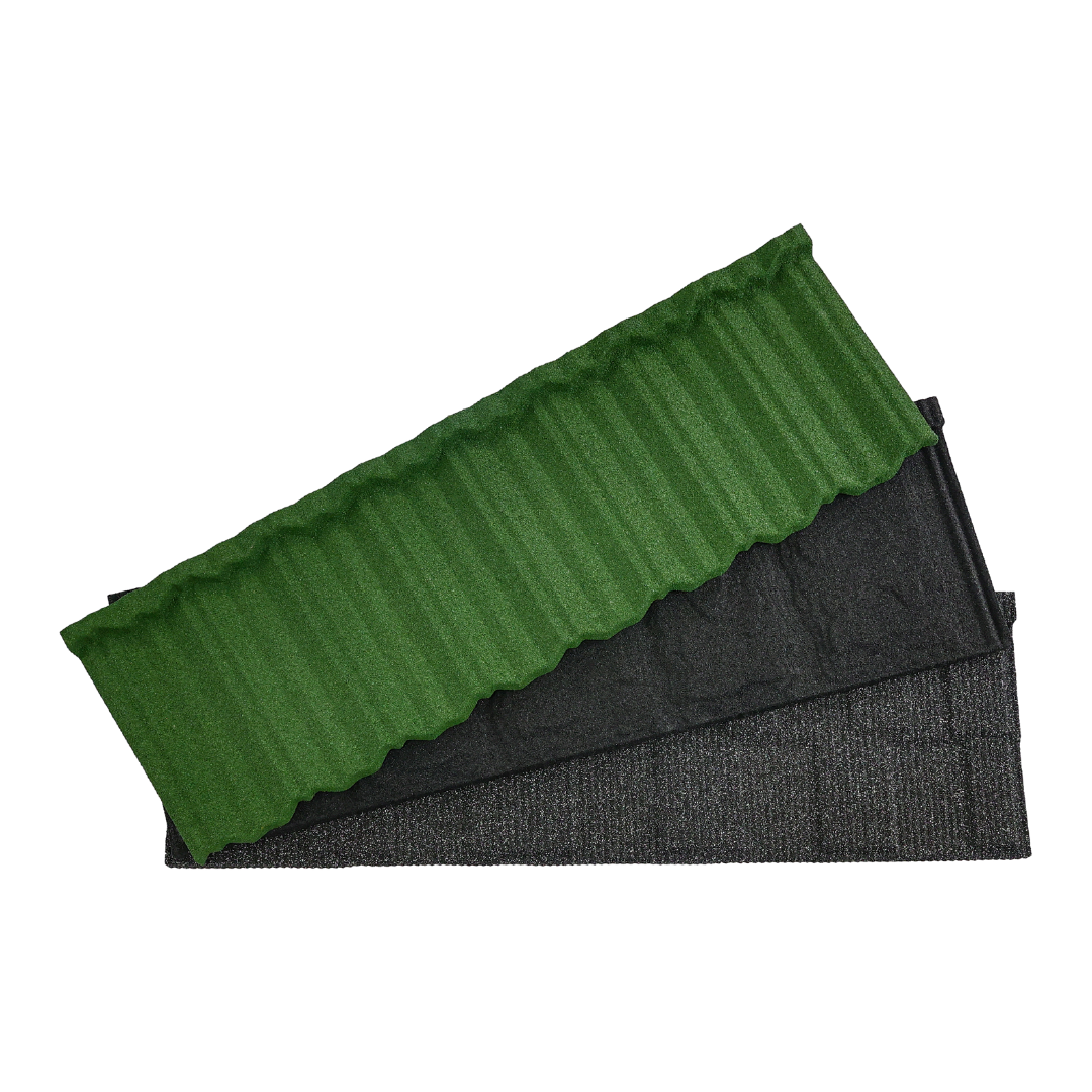 Bond stone coated metal roof tiles