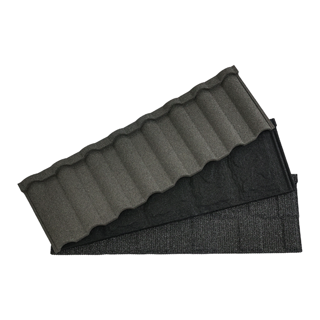 Bond stone coated metal roof tiles