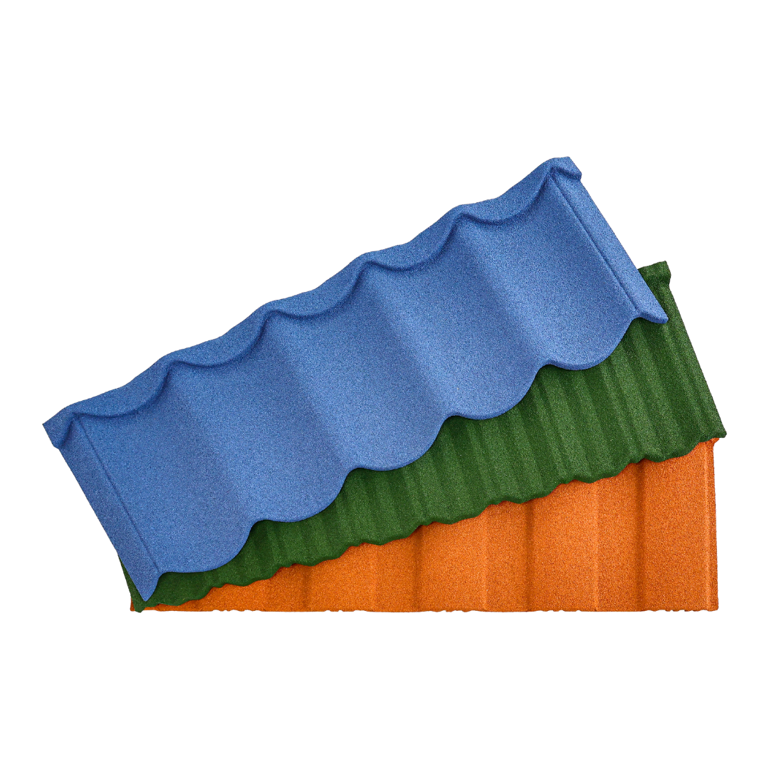Bond stone coated metal roof tiles