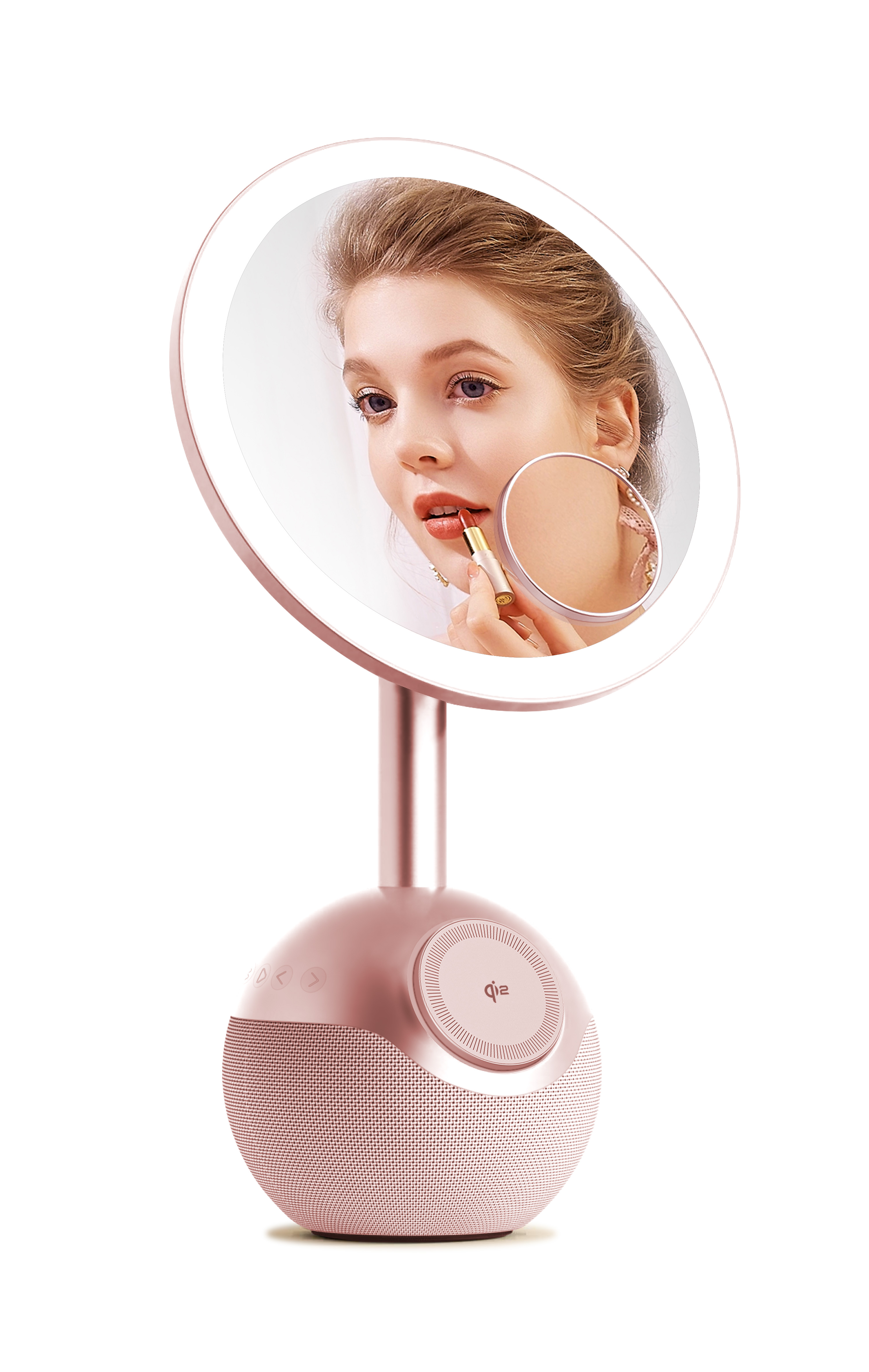 LED Makeup Mirror with speaker wireless charger