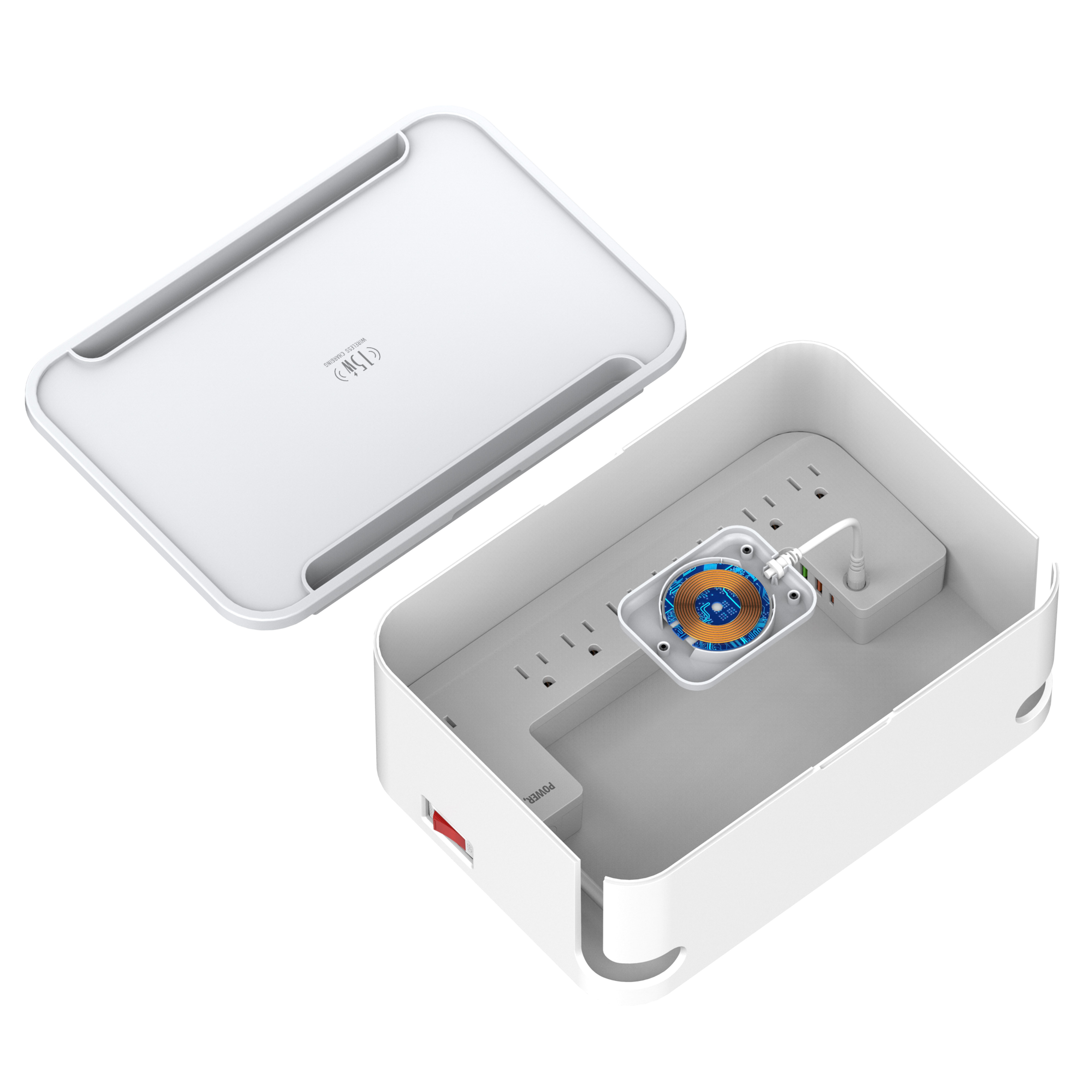 LDNIO SN5310W Power Strip Surge Protection Power Strip Box 5 Port + 3 USB Universal Wireless Charger