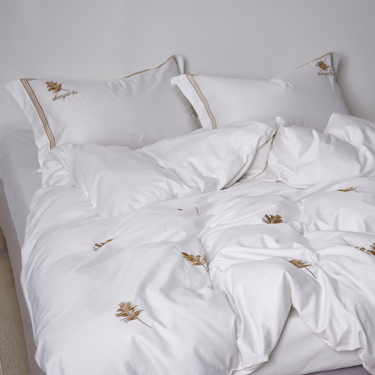 4 Piece Embroidered Bedding Set