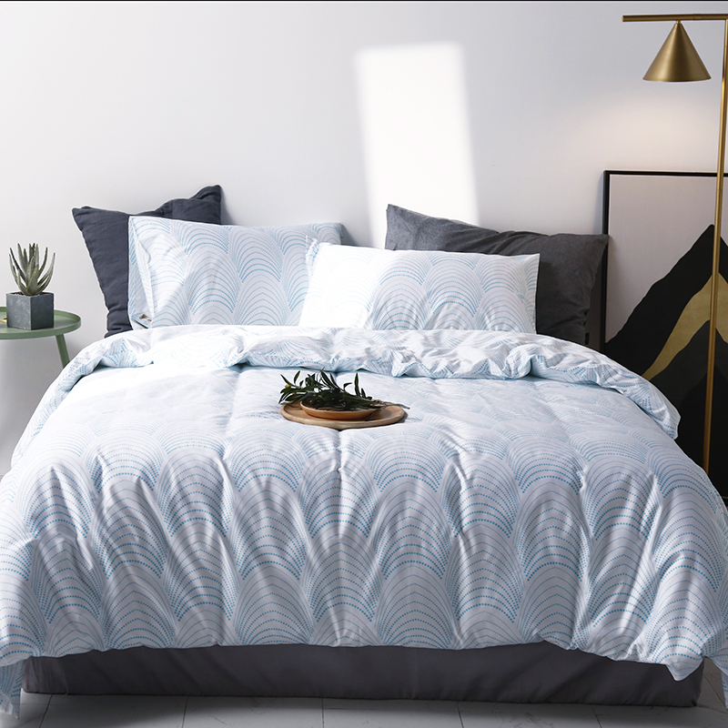 4 Piece Printed Cotton Bedding Set