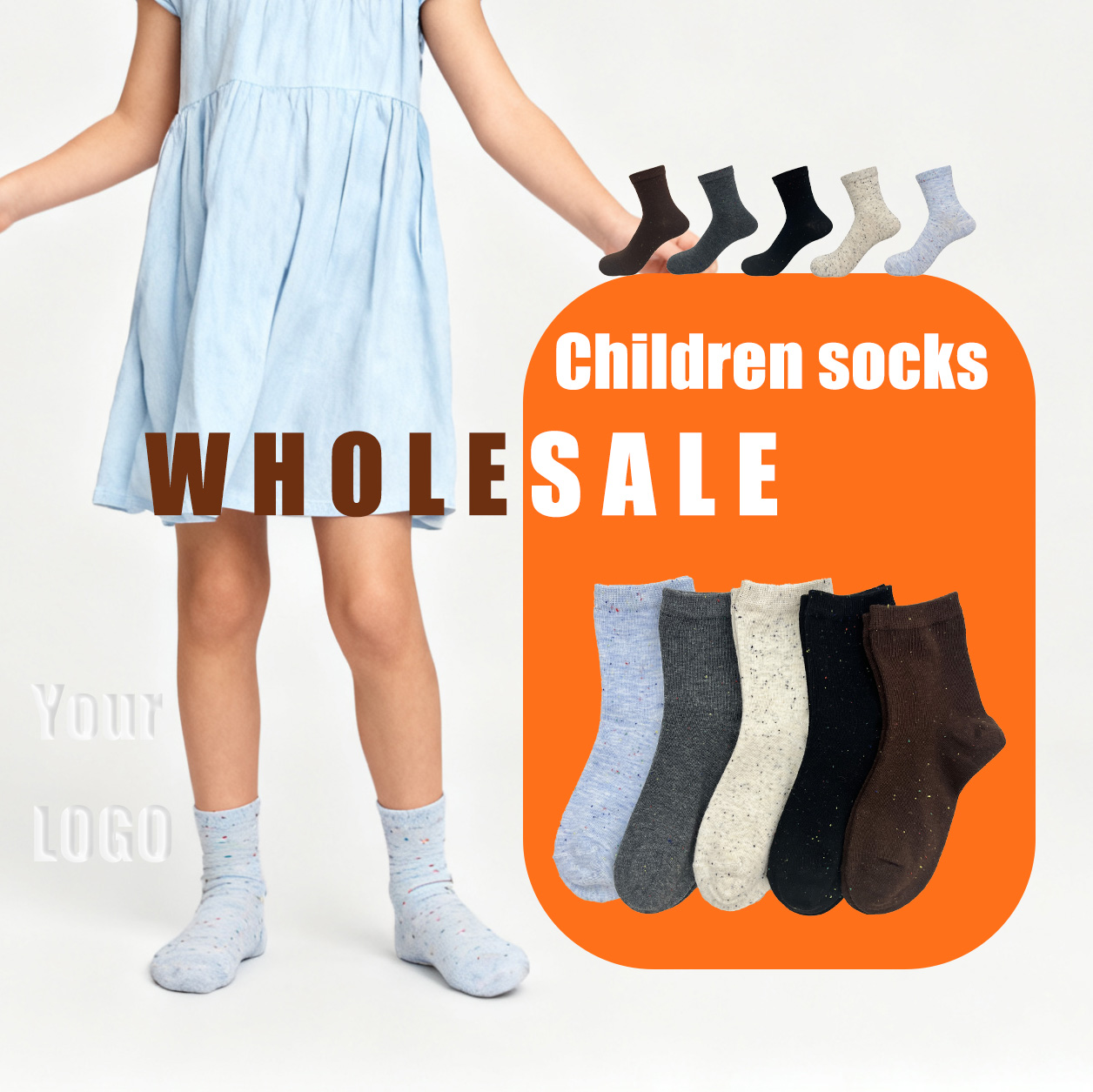 HUAYANG Wholesale Custom Available Children Knitting Socks Soft and Breathable