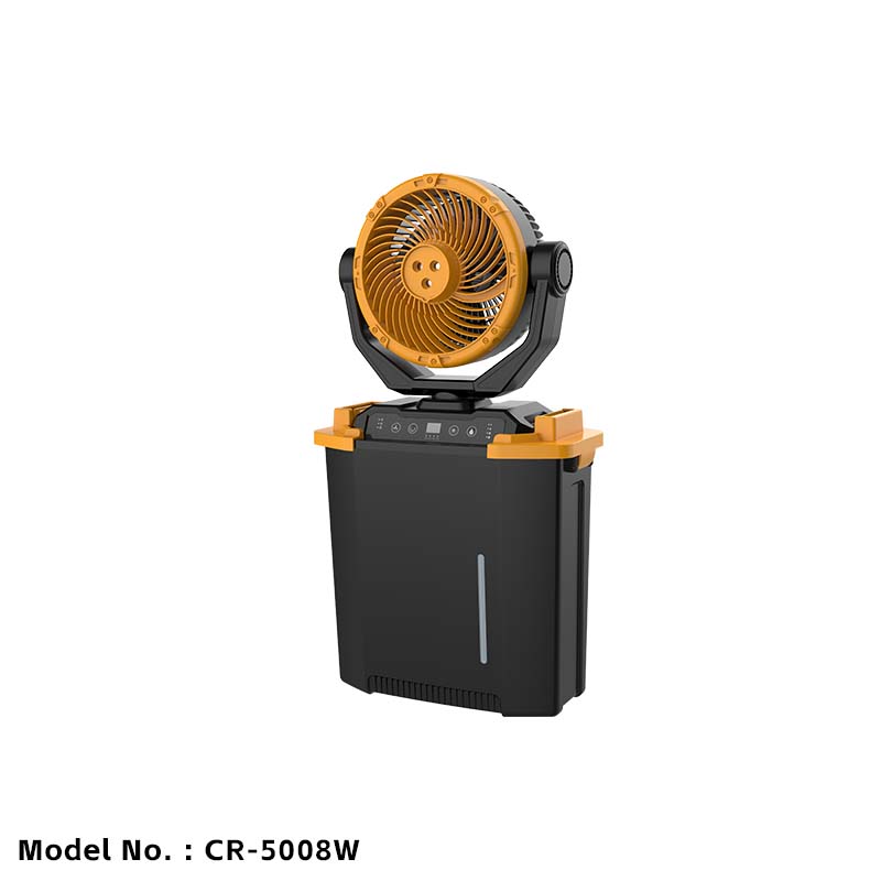 Outdoor Camping Portable Rechargeable mist Fan with Lithium Battery Remote Control