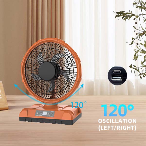 Rechargeable desk fan
