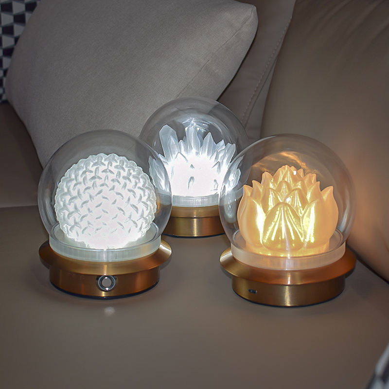 JianBian Lotus, Diamond, Pom-pom Night Light