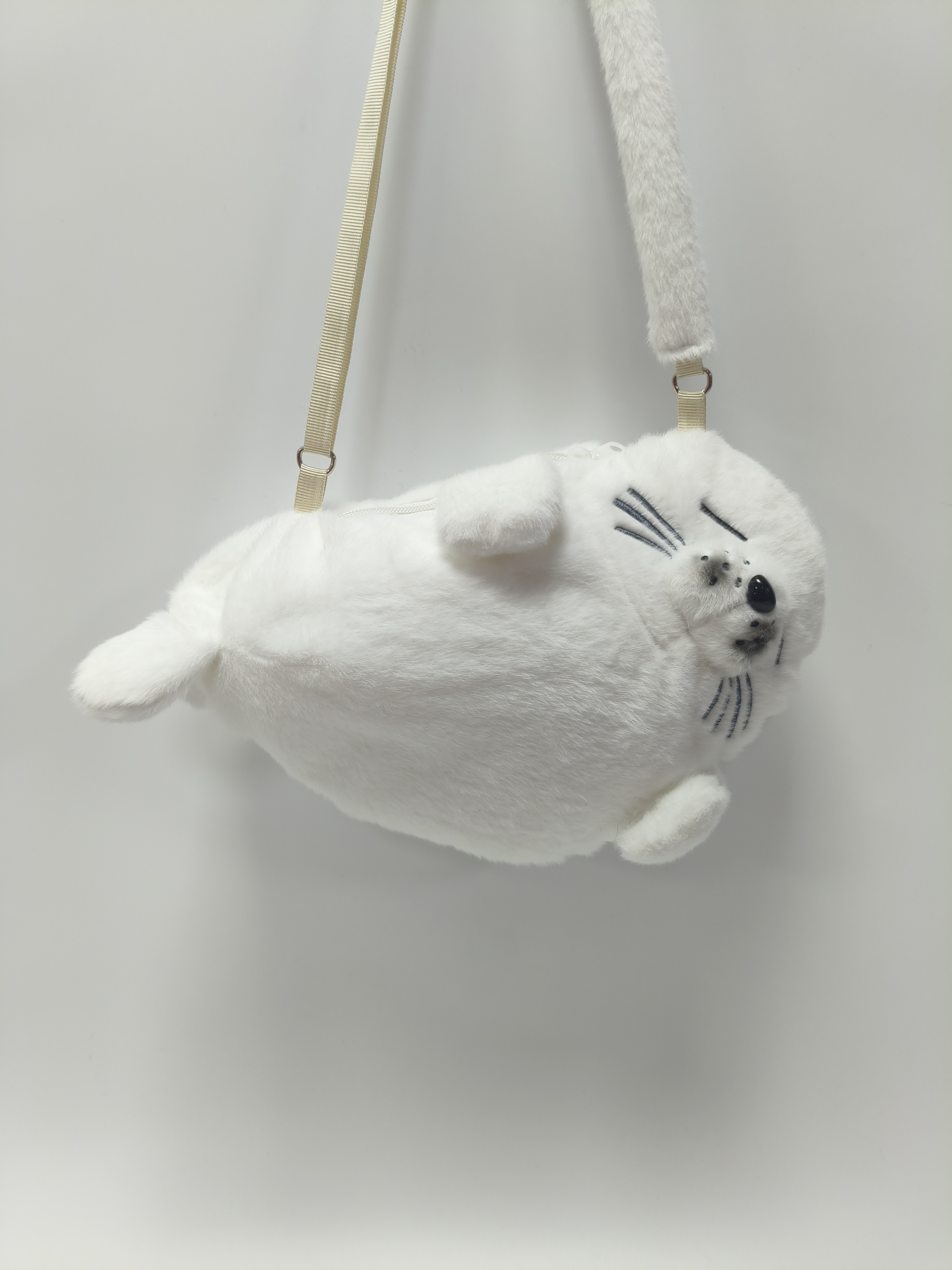 Seal Plush Crossbody Bag, Cute Animal Plush Backpack, Kids Cartoon Coin Purse, Plush Shoulder Bag