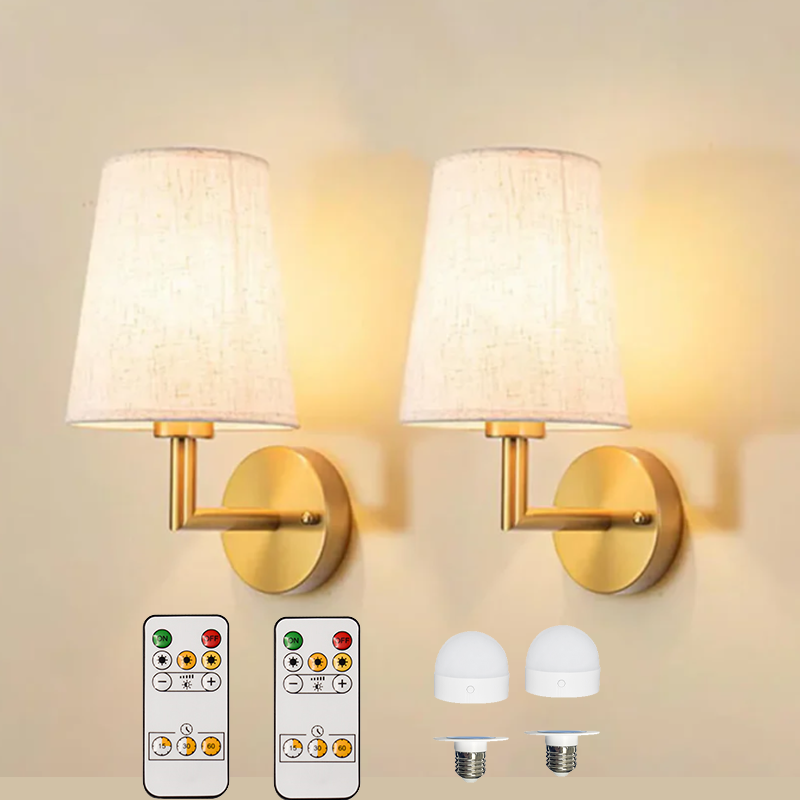 JianBian Right Angle Round Fabric Wall Lamp