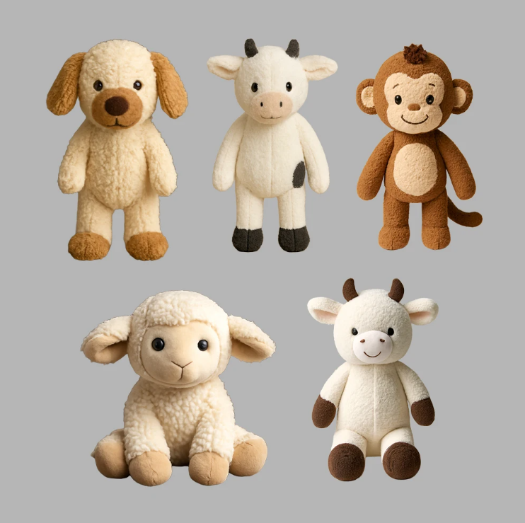 Hot Selling 25cm Eco-friendly Soft Plush Toy Adorable Stuffed Animal PP Cotton Filling Cute Gift