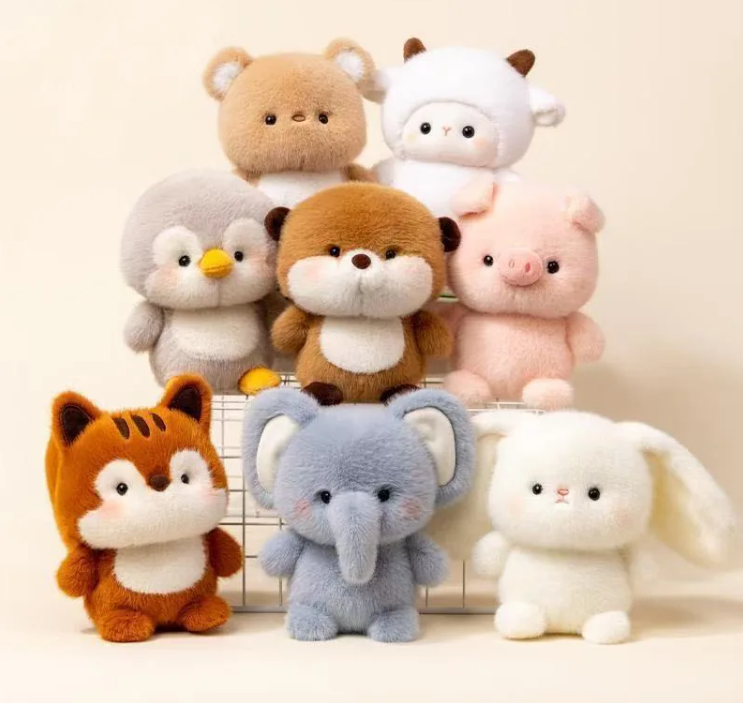 Stuffed PP Cotton New Beautiful Designs Soft Mini Family Animals Customizable Plush Toy Keychain