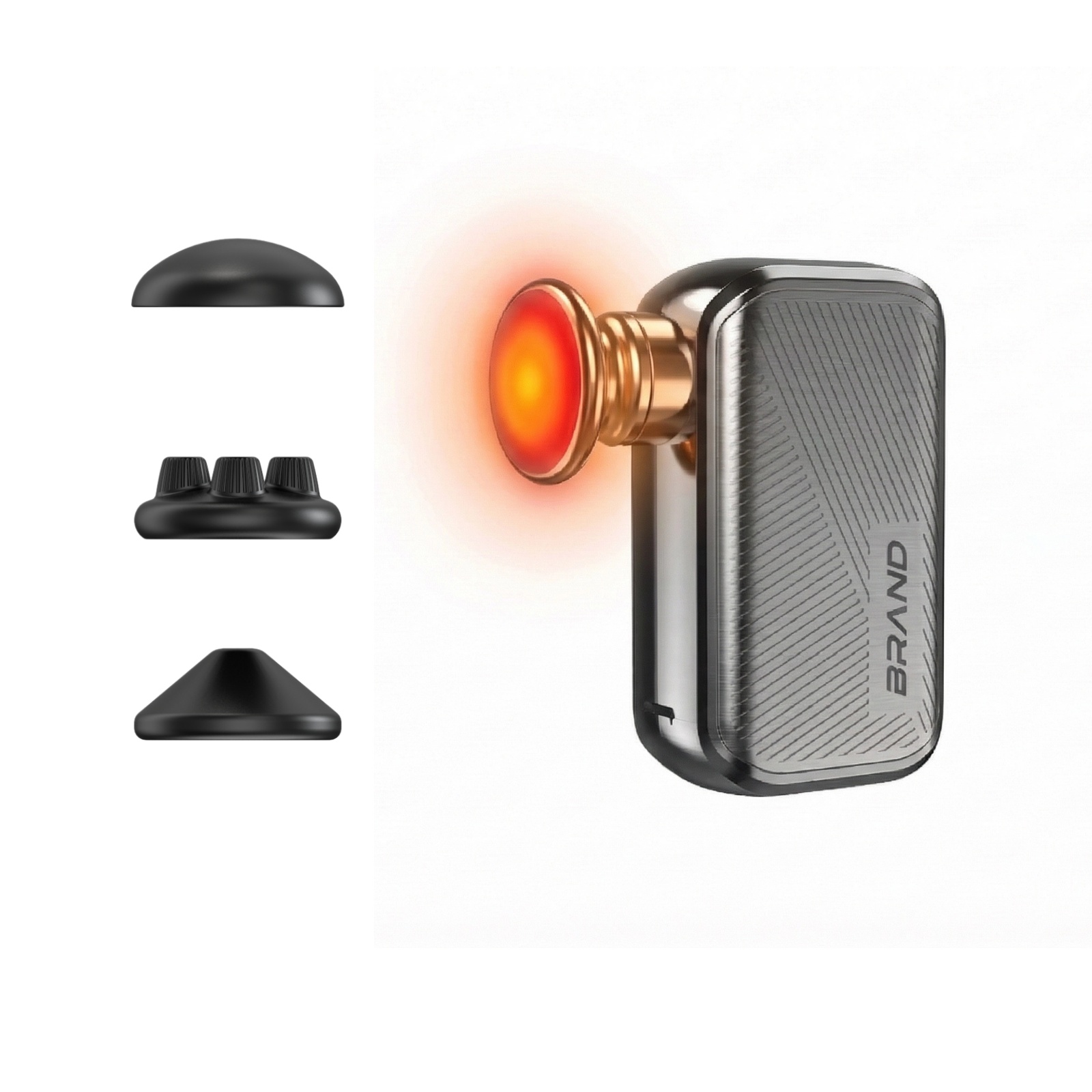 Mini Massage Gun With Heat & Storage Heads