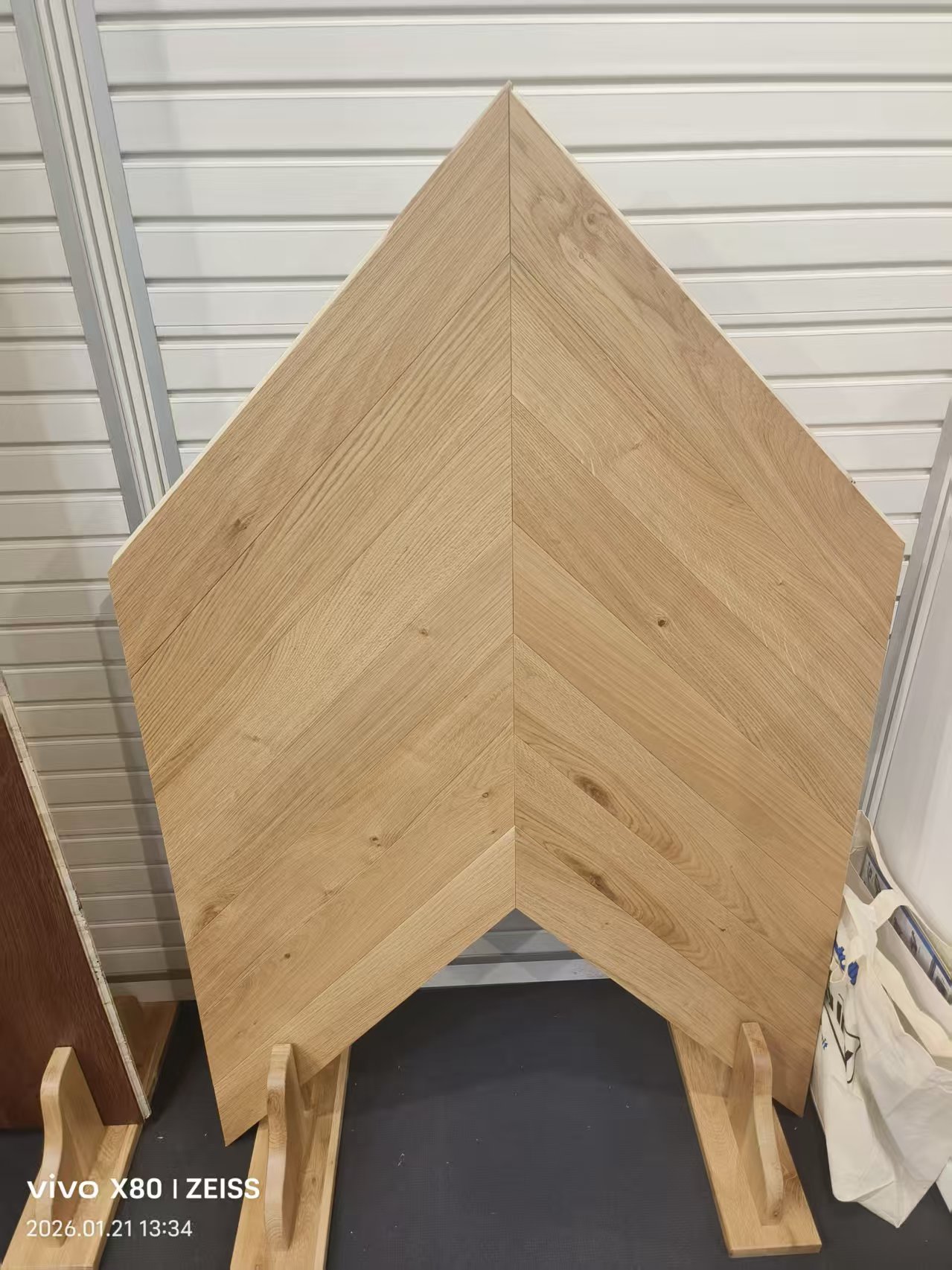 Oak fishbone flooring