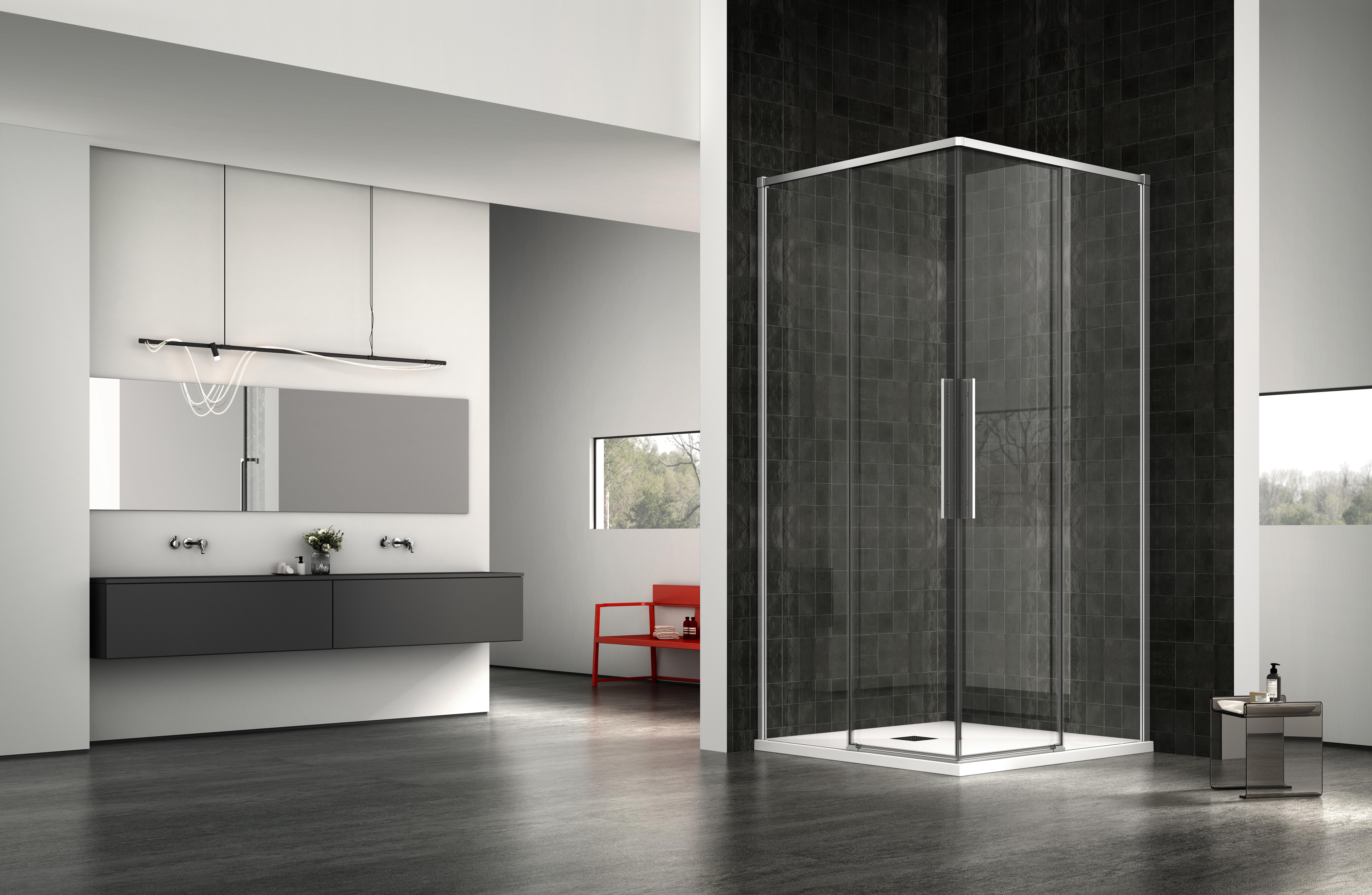 Neptum NNY1142-A Shower Enclosure 6/8mm Tempered Glass Sliding Door