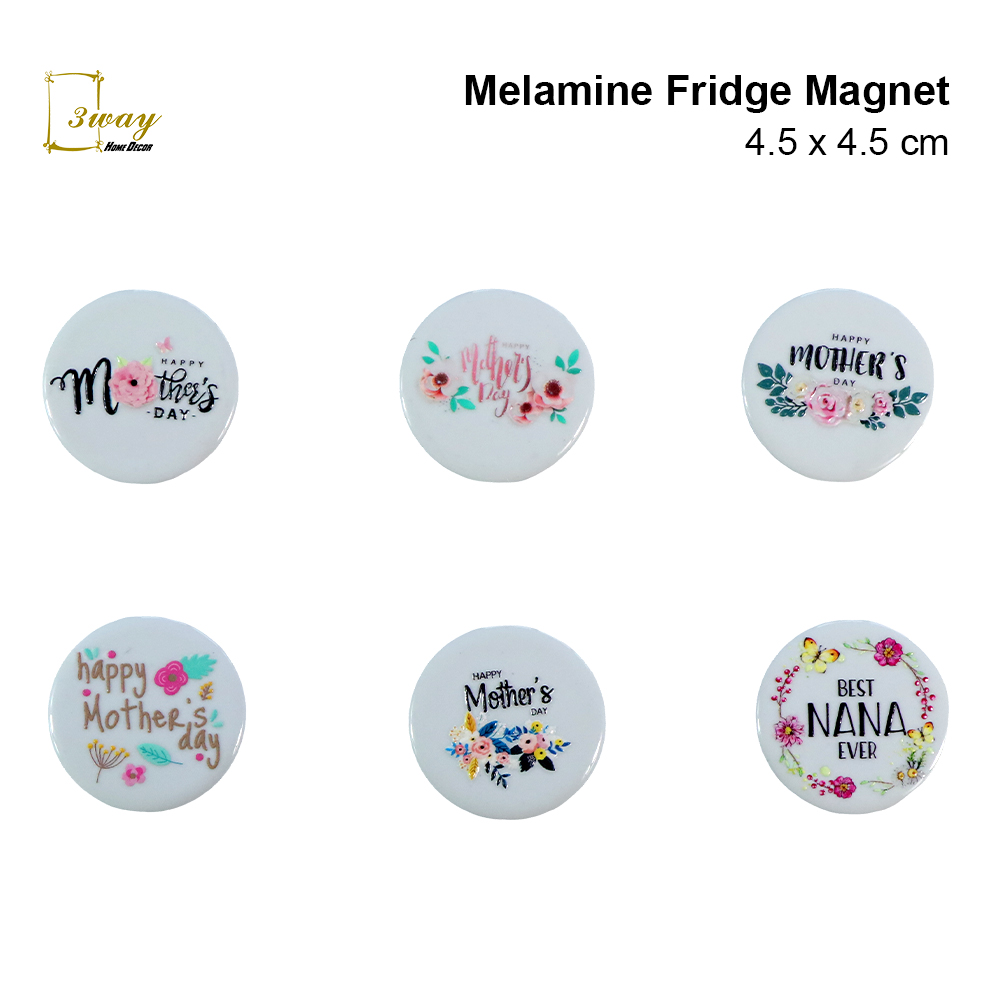 SquareFit Melamine Fridge Magnet Round Shape 4x4 cm