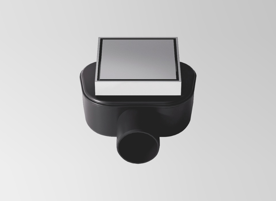 Neptum GDL001-50 Floor Drain, Matte Black, Stainless Steel, Odor-proof