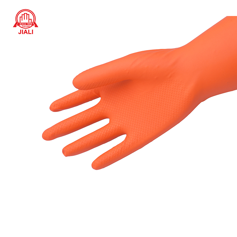 Orange LATEX HOUSHOLD GLOVE