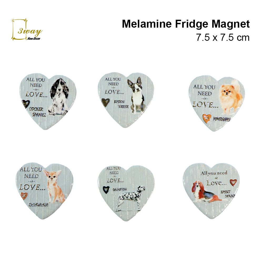 SquareFit Melamine Fridge Magnet Heart Shape 7.5x7.5 cm