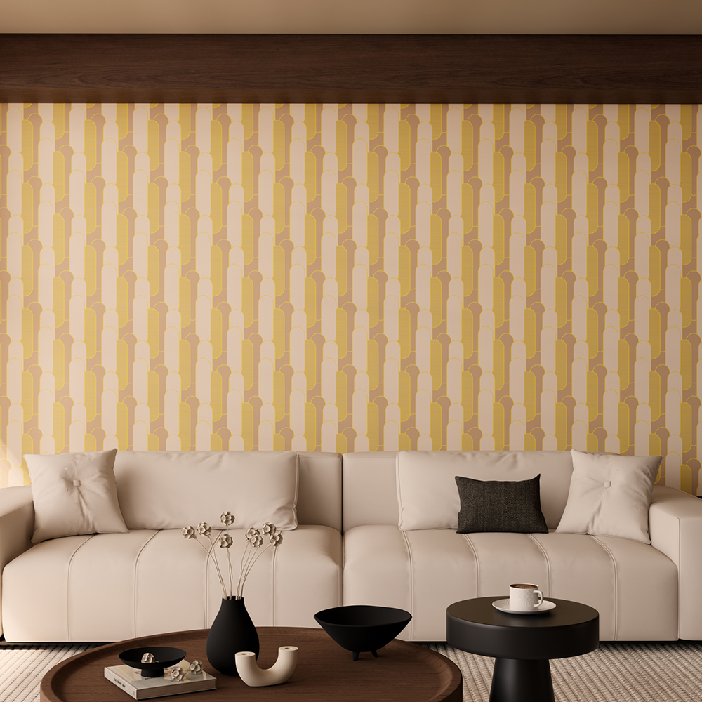 Glossy gold geometry wall decoration sticker