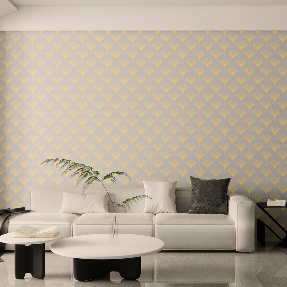 Glossy gold geometry wall decoration sticker