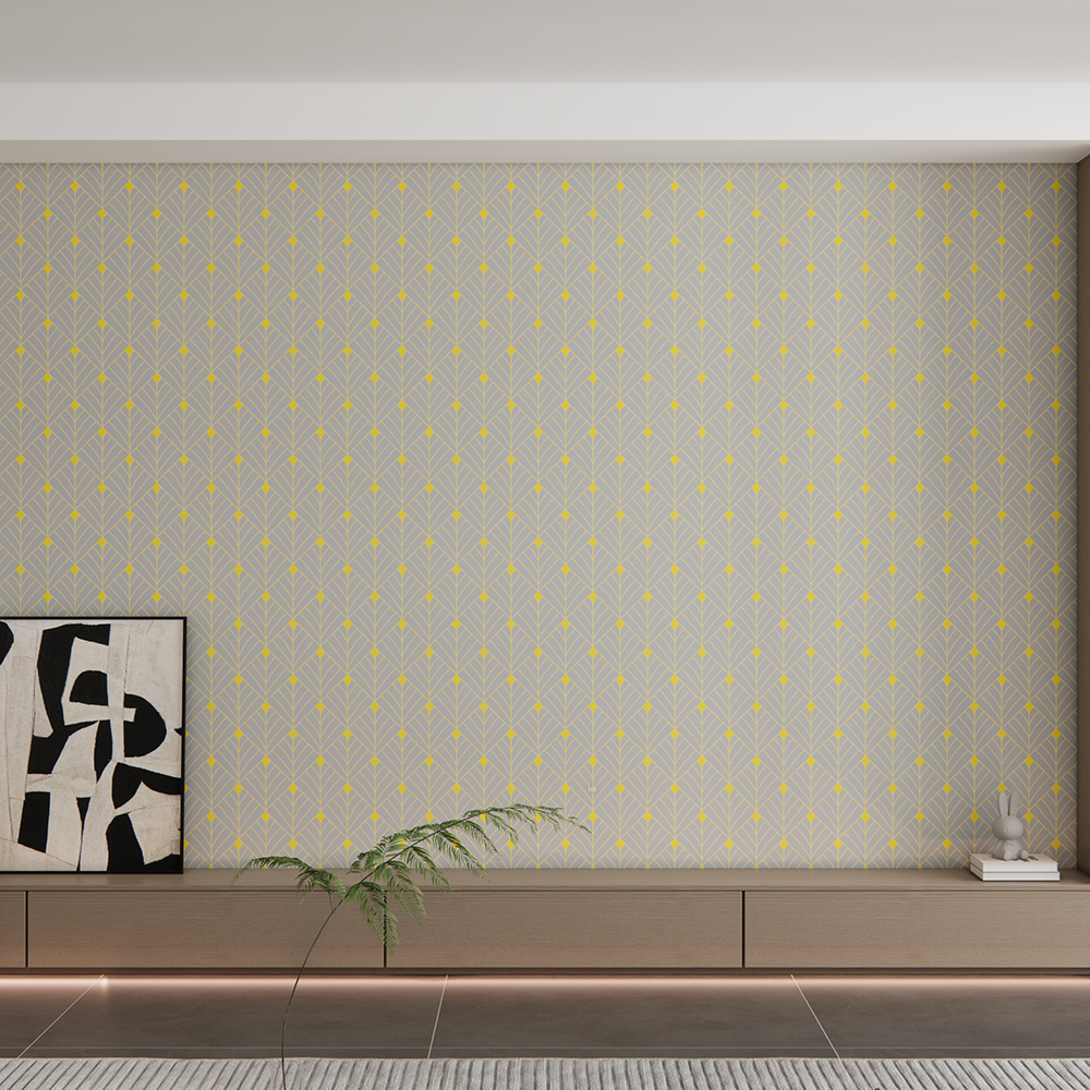 Glossy gold geometry wall decoration sticker