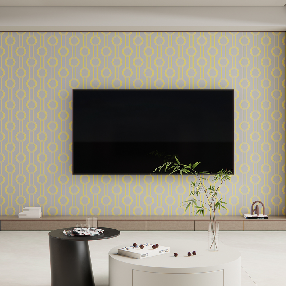 Glossy gold geometry wall decoration sticker