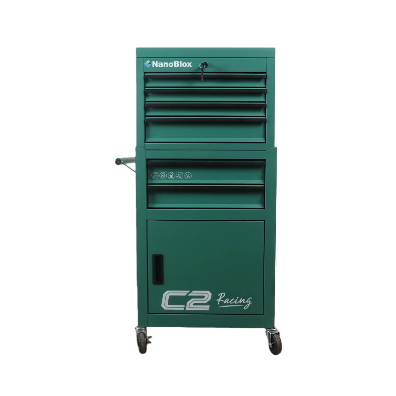 Nnanoblox Metal Storage Detachable Top Tool Box with Lockable Wheels for Garage