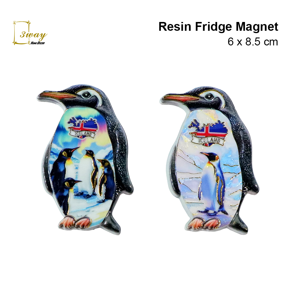 SquareFit Resin Fridge Magnet Penguin Shape 6x8.5 cm