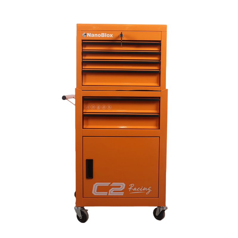Nanoblox Sliding Metal Drawer Rolling Tool Storage Trolley with Garage Repair Shop