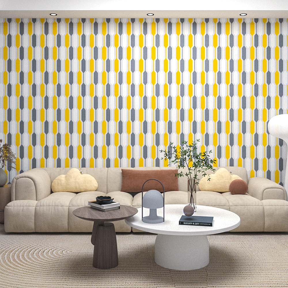 Glossy gold geometry wall decoration sticker