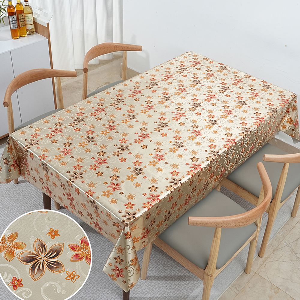 pvc DB series silver gold table cloth
