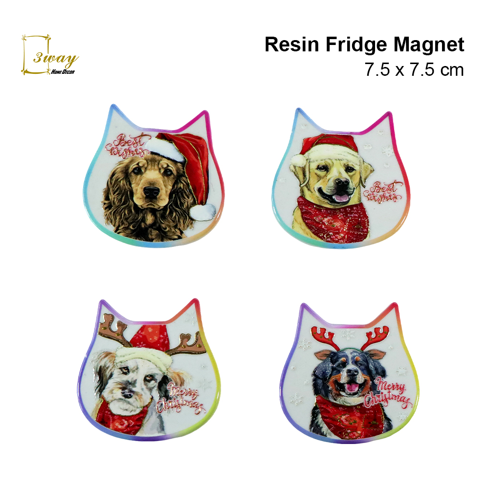 SquareFit Resin Fridge Magnet Cat Shape 7.5x7.5 cm