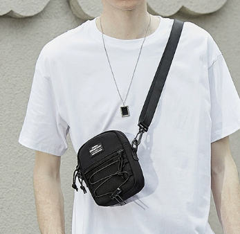 New Trend Fashion Shoulder-Strap Crossbody Bag for Men for Commuting with Mobile Phone and Wallet