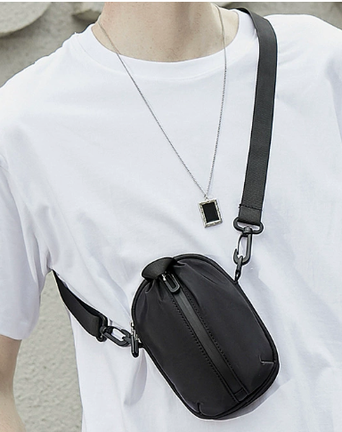 New Trend Fashion Shoulder-Strap Crossbody Bag for Men for Commuting with Mobile Phone and Wallet