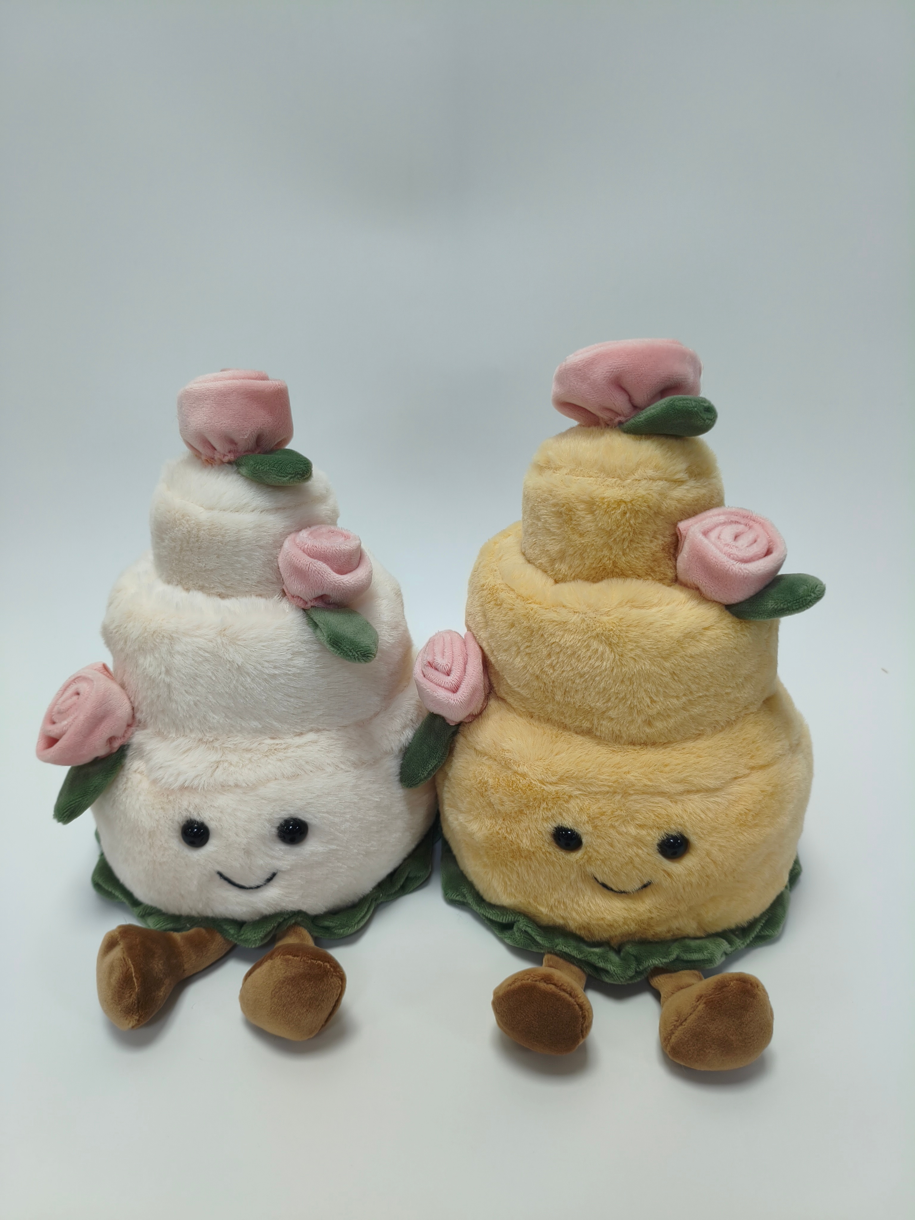 Multi-color Three-tier Rose Cake Plush Toy,Cream Cake StuffedAnimal, Kids Comfort Plush Customizable