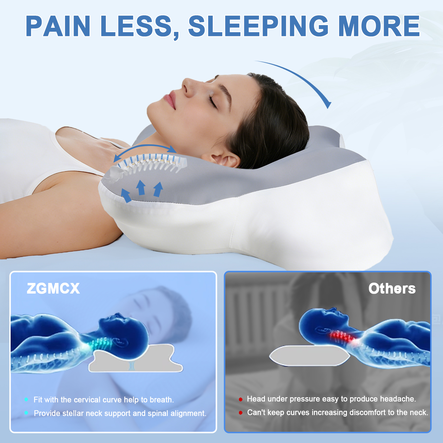 Memory foam pillow
