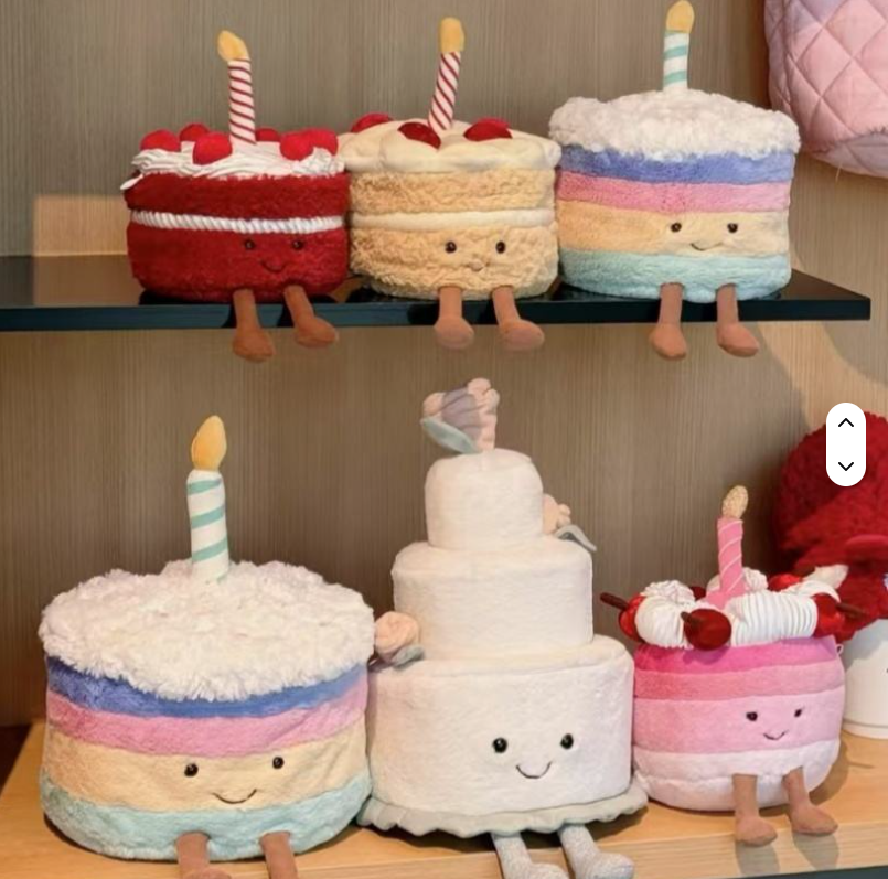 Hot Selling Jelly Food Series Plush Toys Strawberry Lemon Tower Kawaii Cute Soft Stuffed